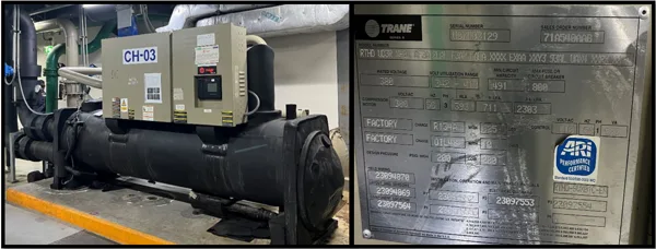 Water Cooled Chiller 350 Tons (Trane RTHDD3F2F3)